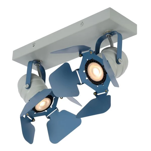 Lucide PICTO - Spot plafond Chambres d'enfant - 2xGU10 - Bleu - DETAIL 3